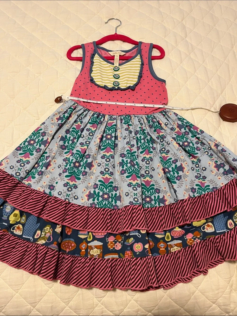Matilda Jane Polka Dot & Floral Ruffle Twirl Dress 6
